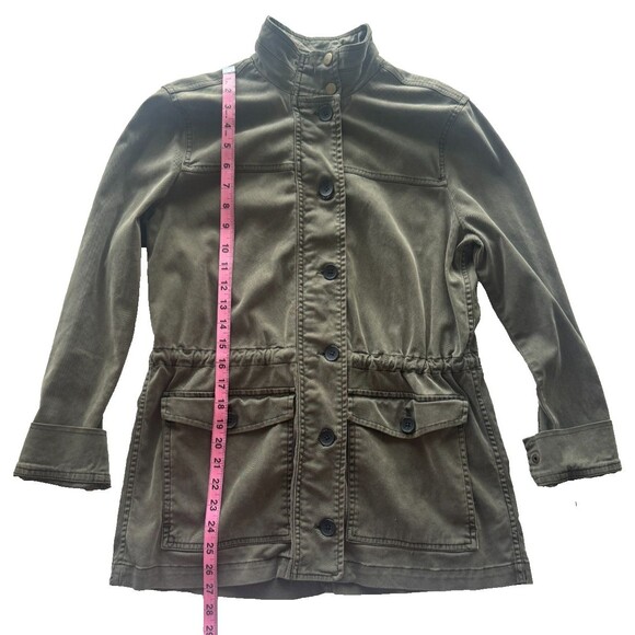 Lucky Brand Jacket Womens Small Military Army Green Fatigue Utility Cinch Waist - Picture 7 of 11